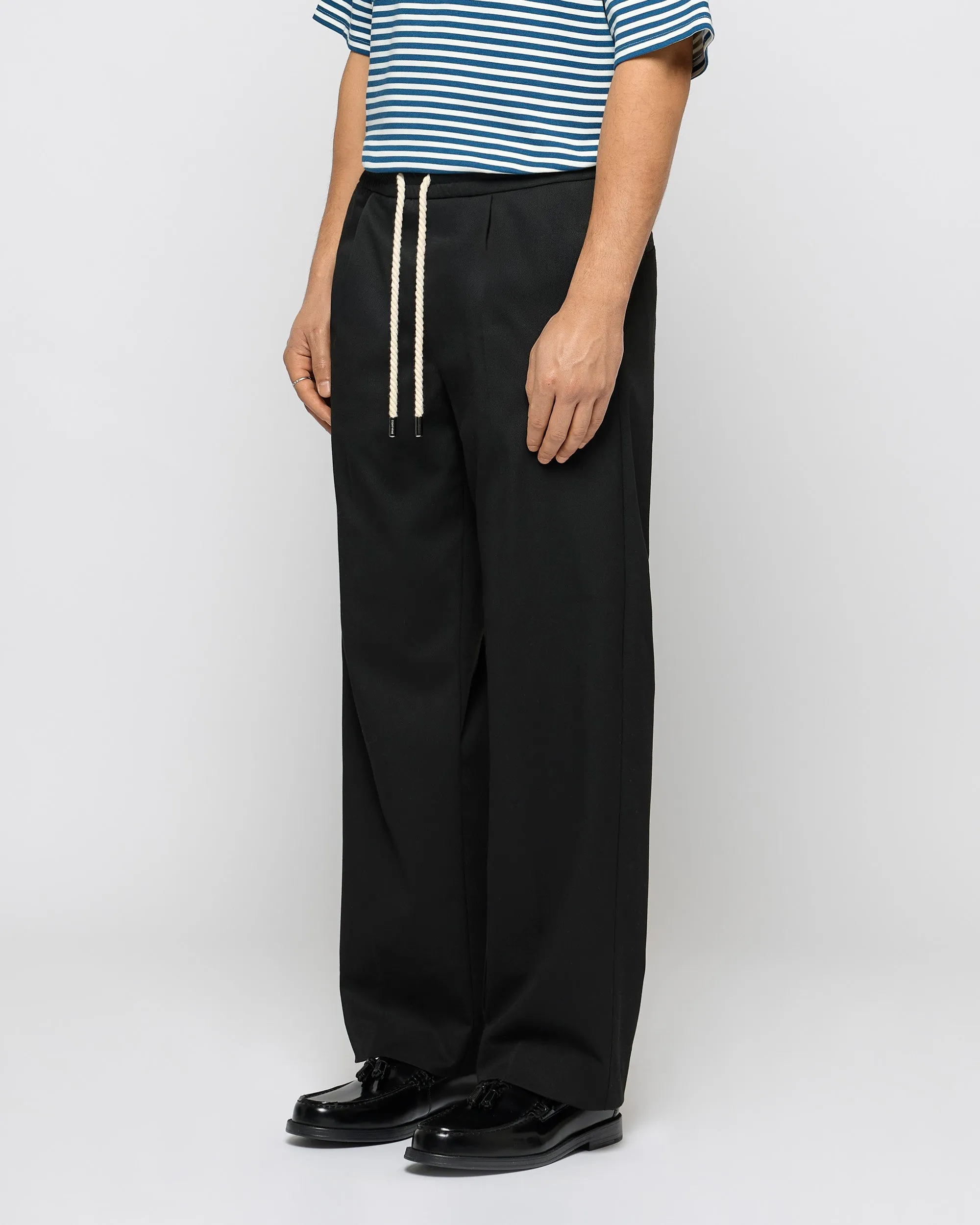 Regular Tailored Pants with Elastic Waistline