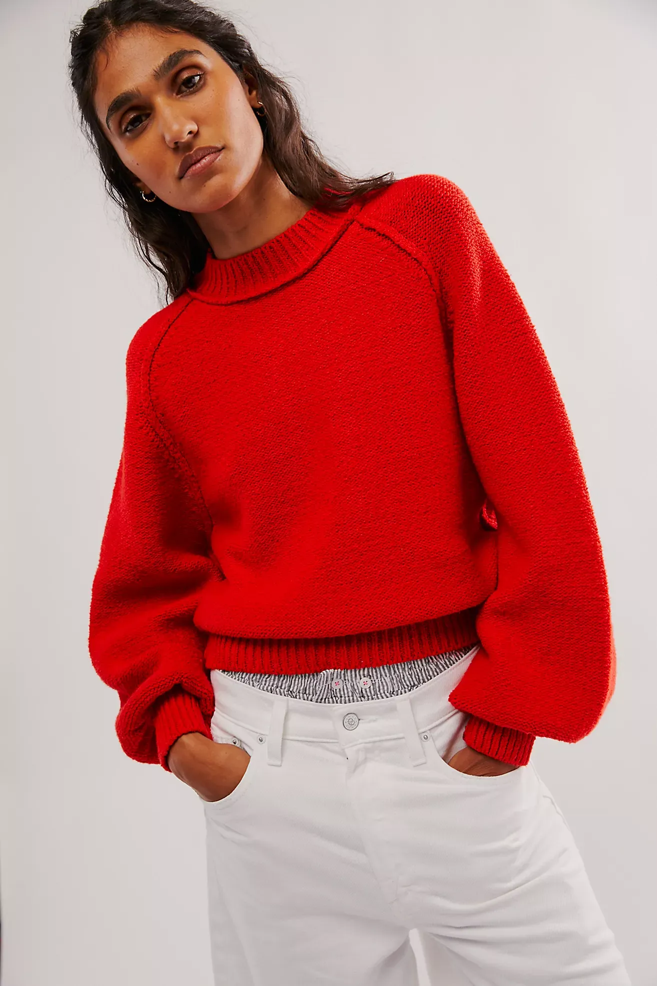 Riley Pullover | Fiery Red