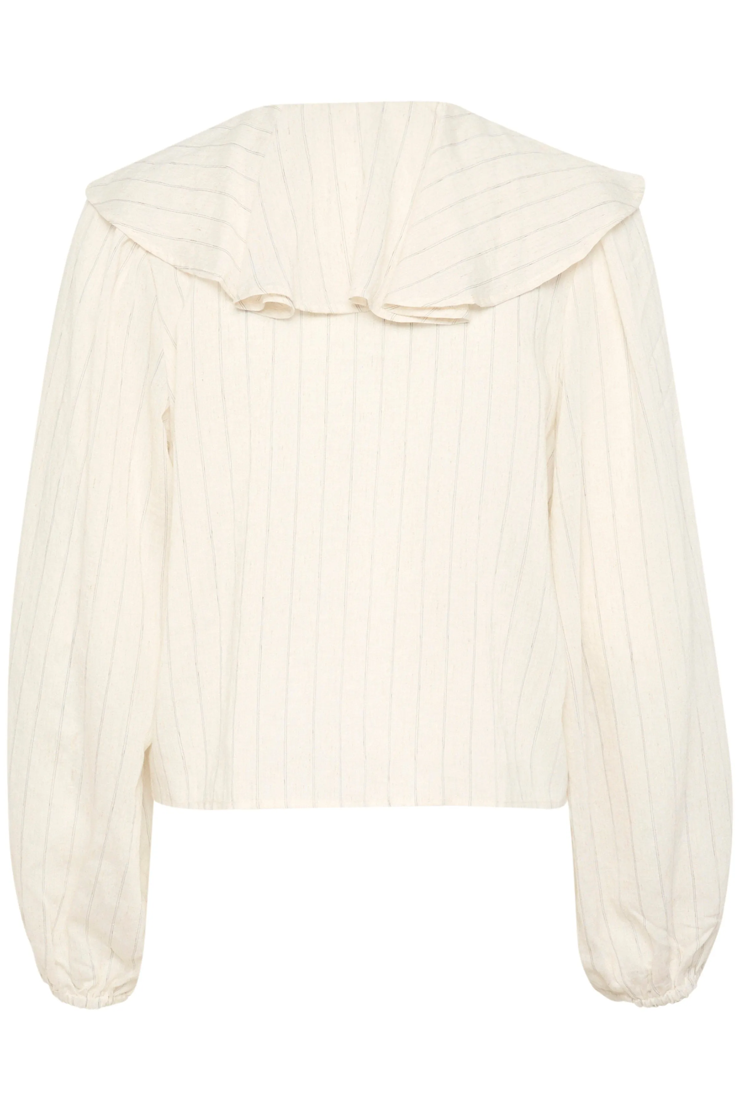 Roya Ruffle Detail Blouse - Nature Stripe
