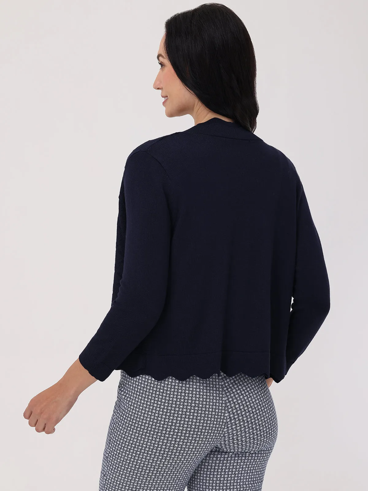 Scallop Open Cardigan