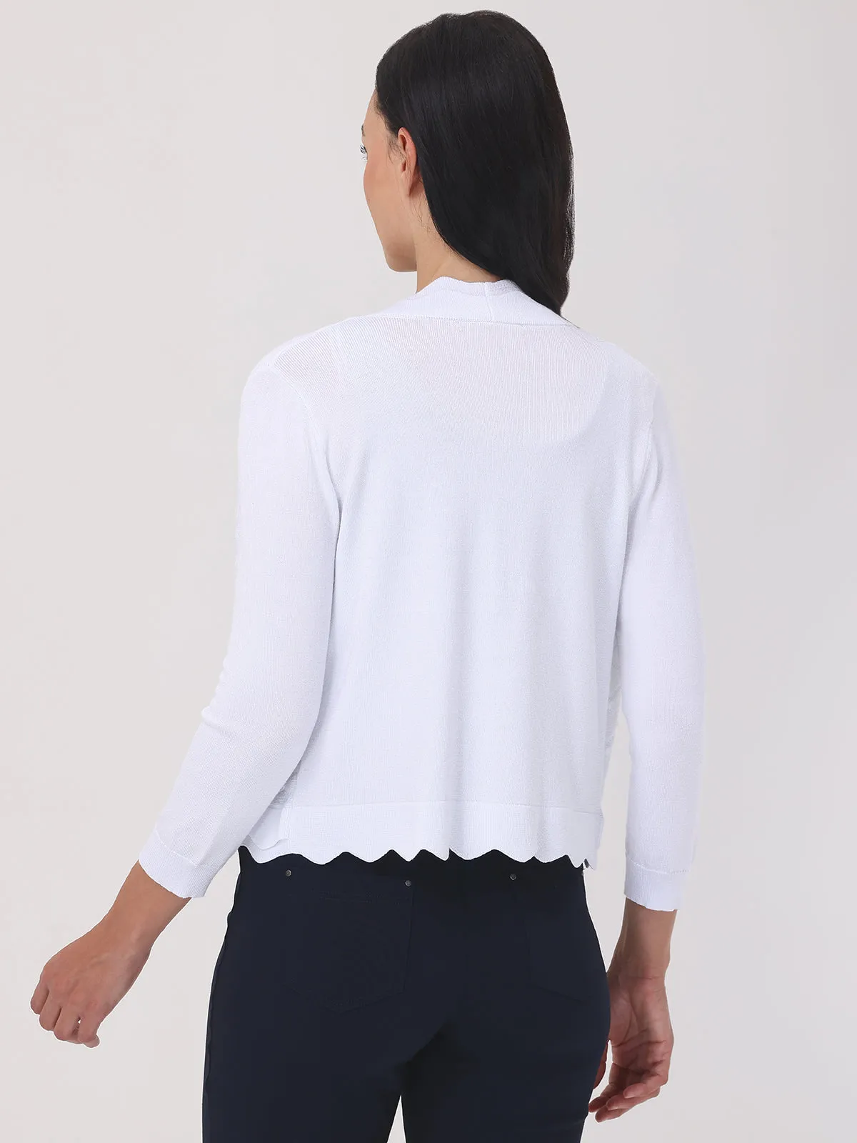 Scallop Open Cardigan