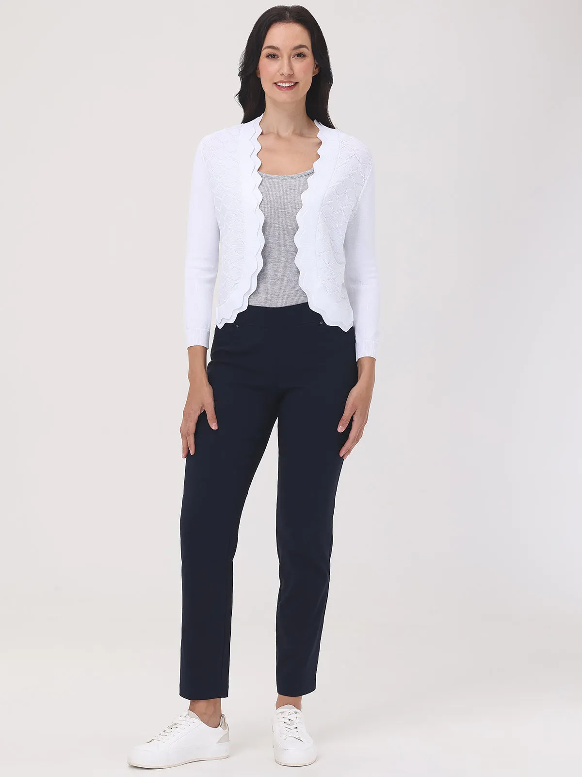 Scallop Open Cardigan