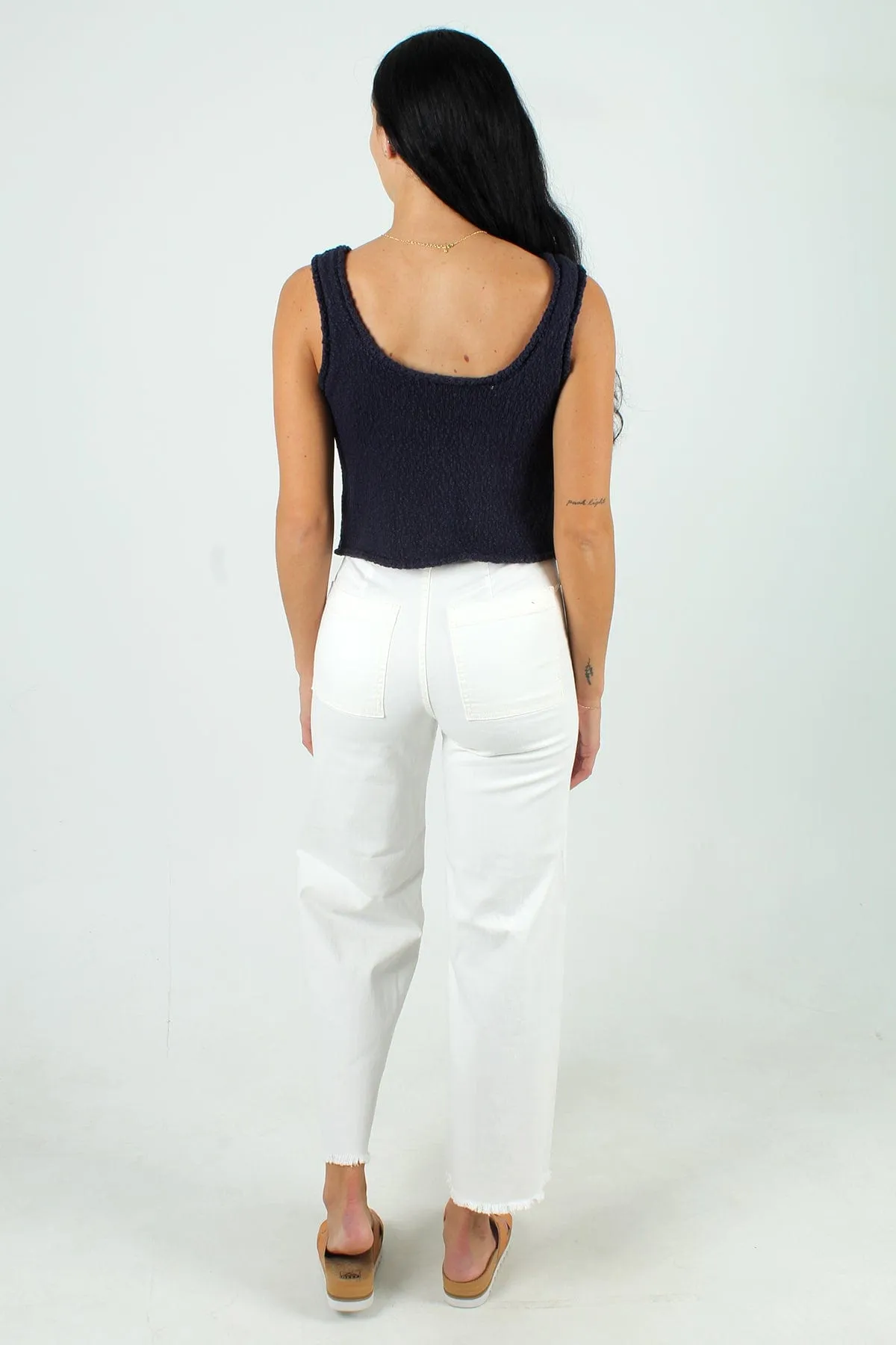 Slub Cotton Sweater Tank Top