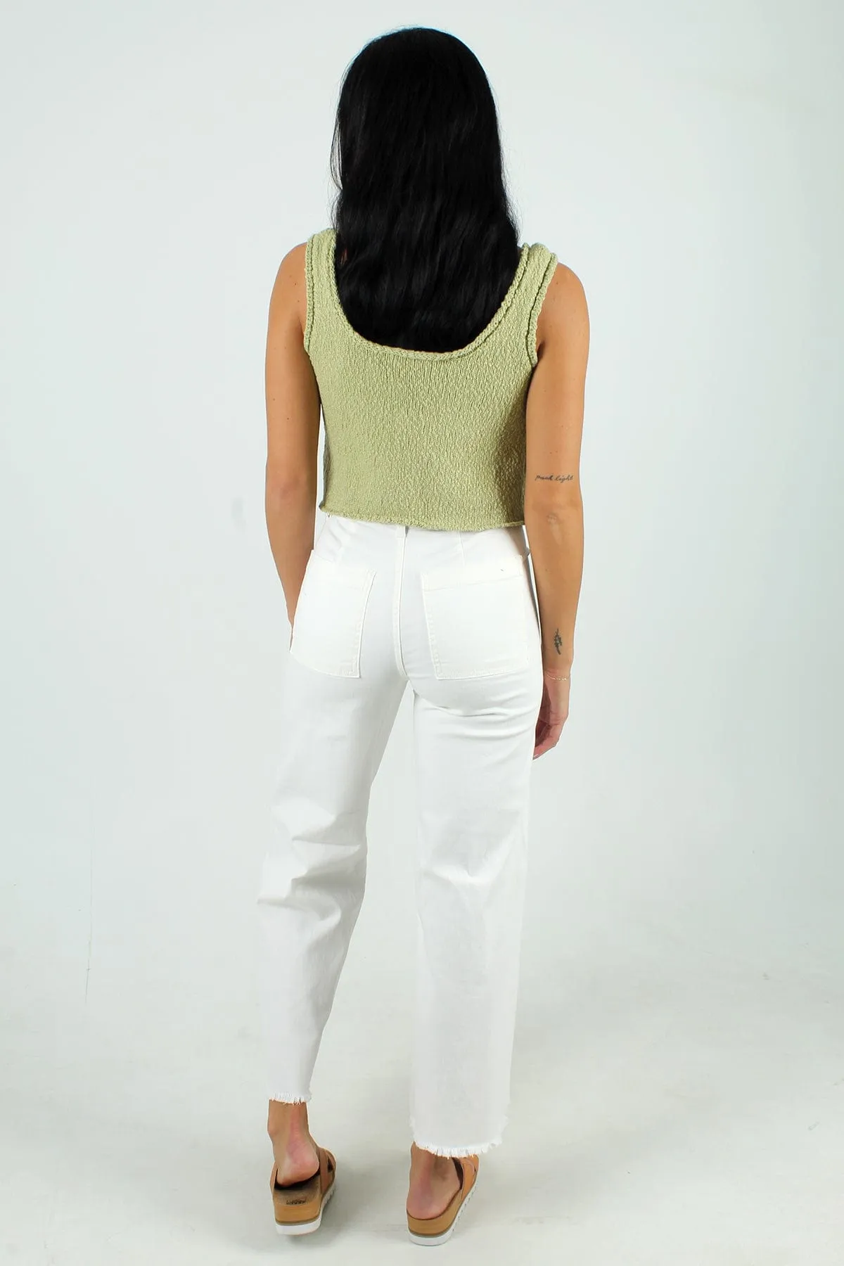 Slub Cotton Sweater Tank Top