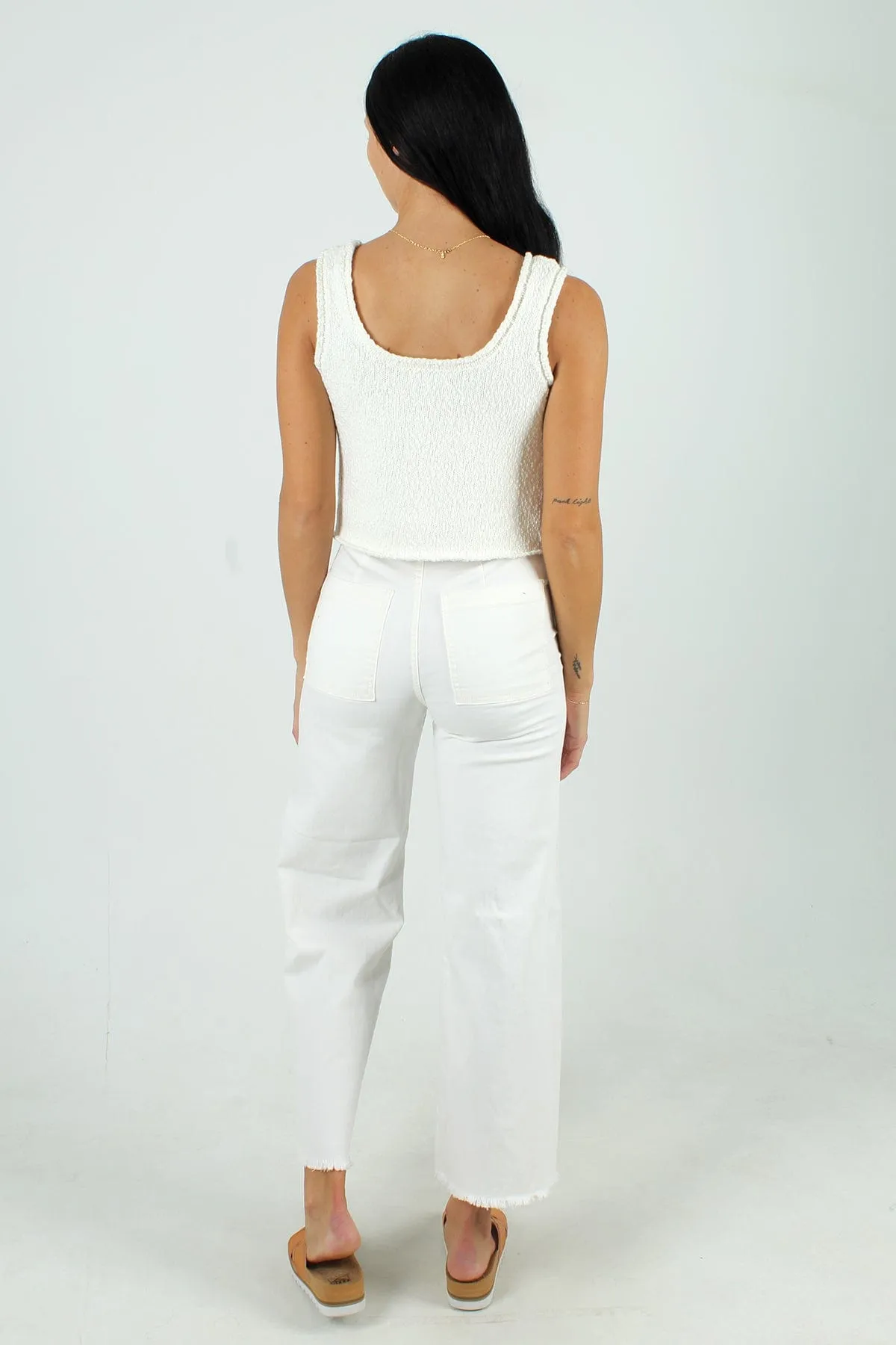 Slub Cotton Sweater Tank Top