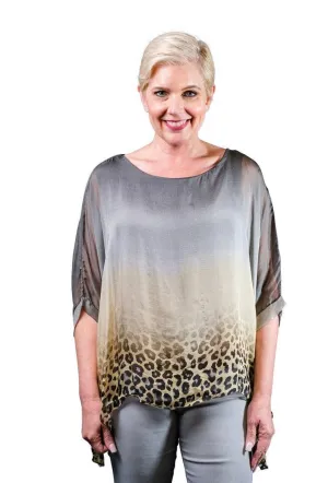 Sofia Ombre Leopard Top TEES BY TINA BQ201L