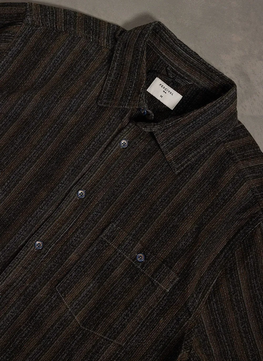 Stripe Pearce Oversized Shirt | Corduroy | Forest