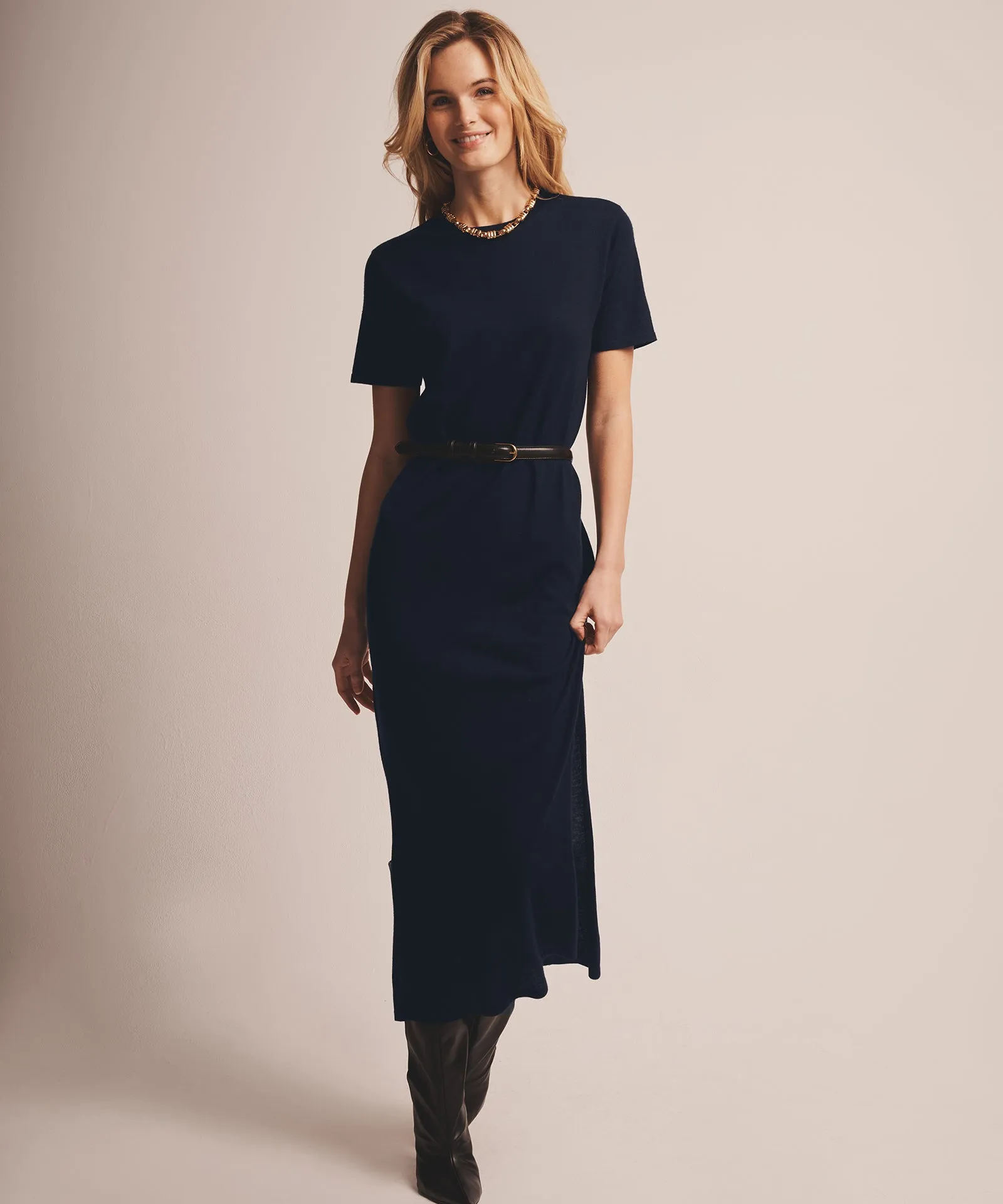 Super Fine Cashmere T-Shirt Dress