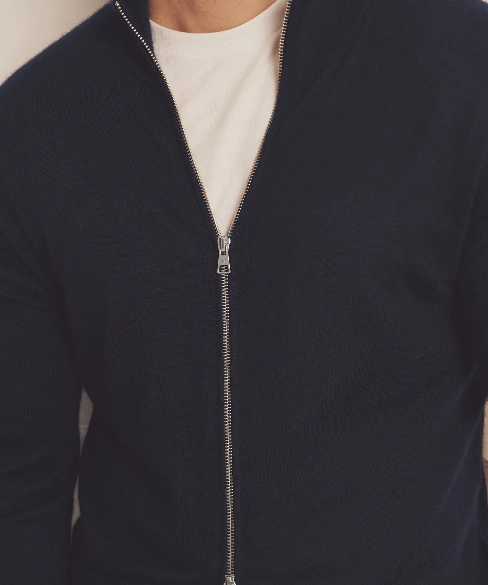 Super Fine Cashmere Zip Up