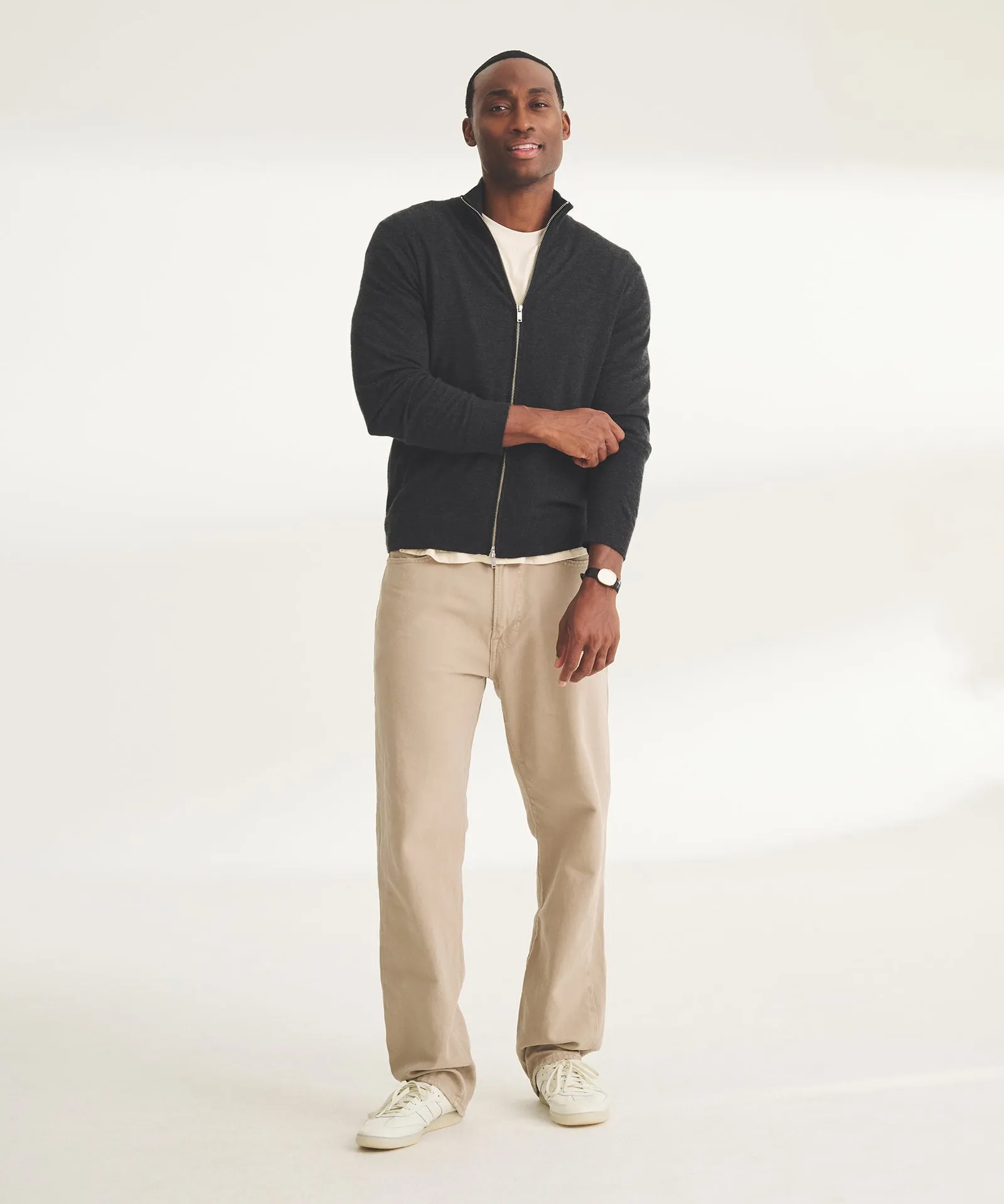 Super Fine Cashmere Zip Up