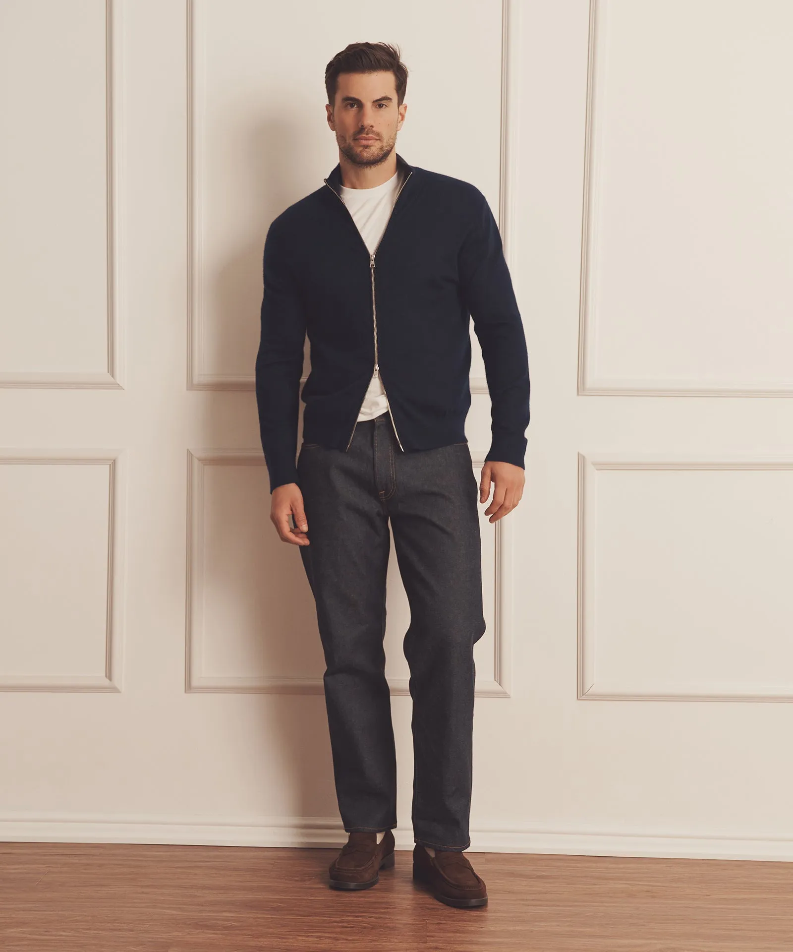 Super Fine Cashmere Zip Up