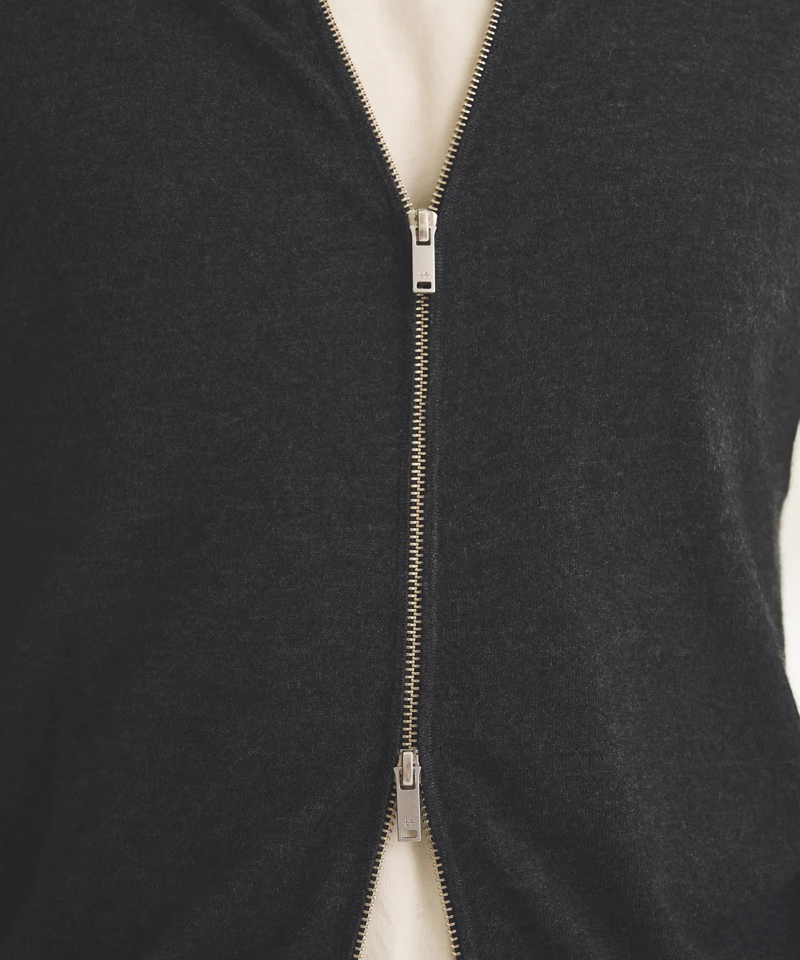 Super Fine Cashmere Zip Up