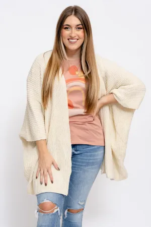 SWEATER W/METALLIC-CREAM