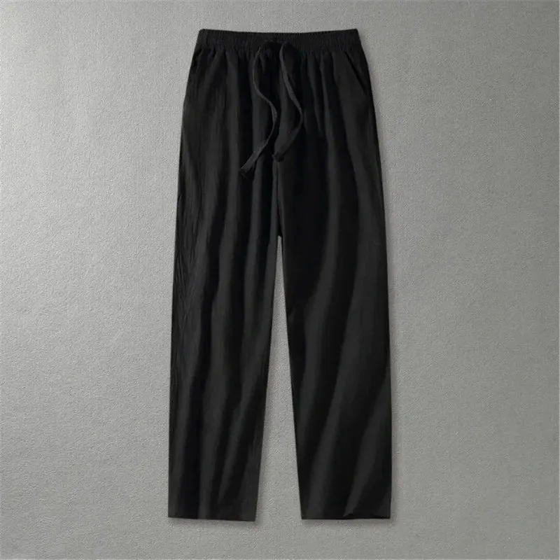Tailored-Fit Linen Trousers