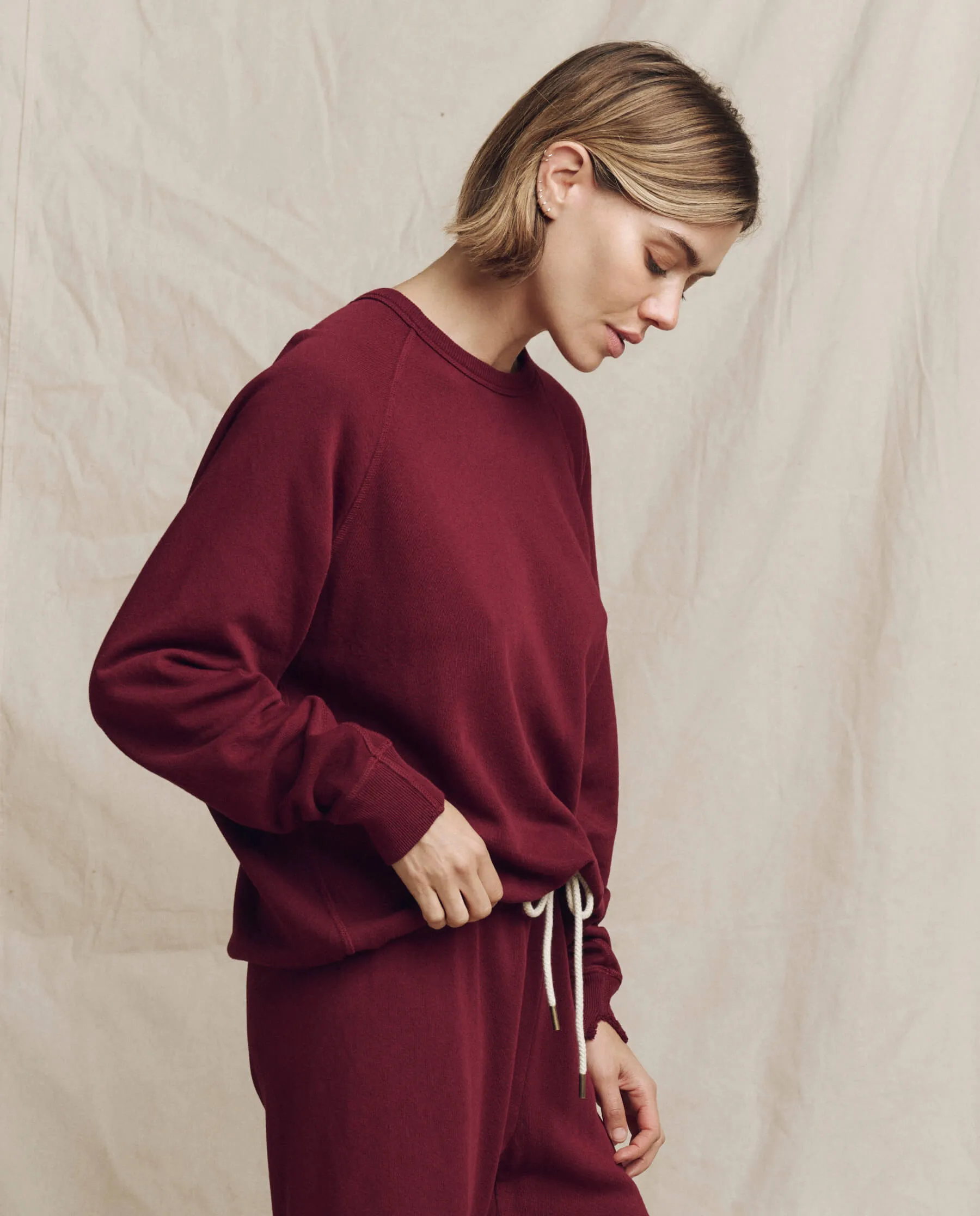 The College Sweatshirt. Solid -- Plum