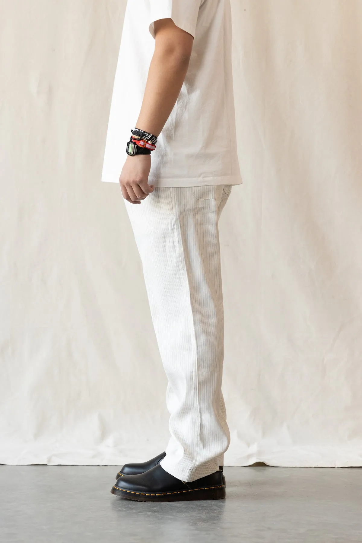 Tucked Easy Pants - Light Grey