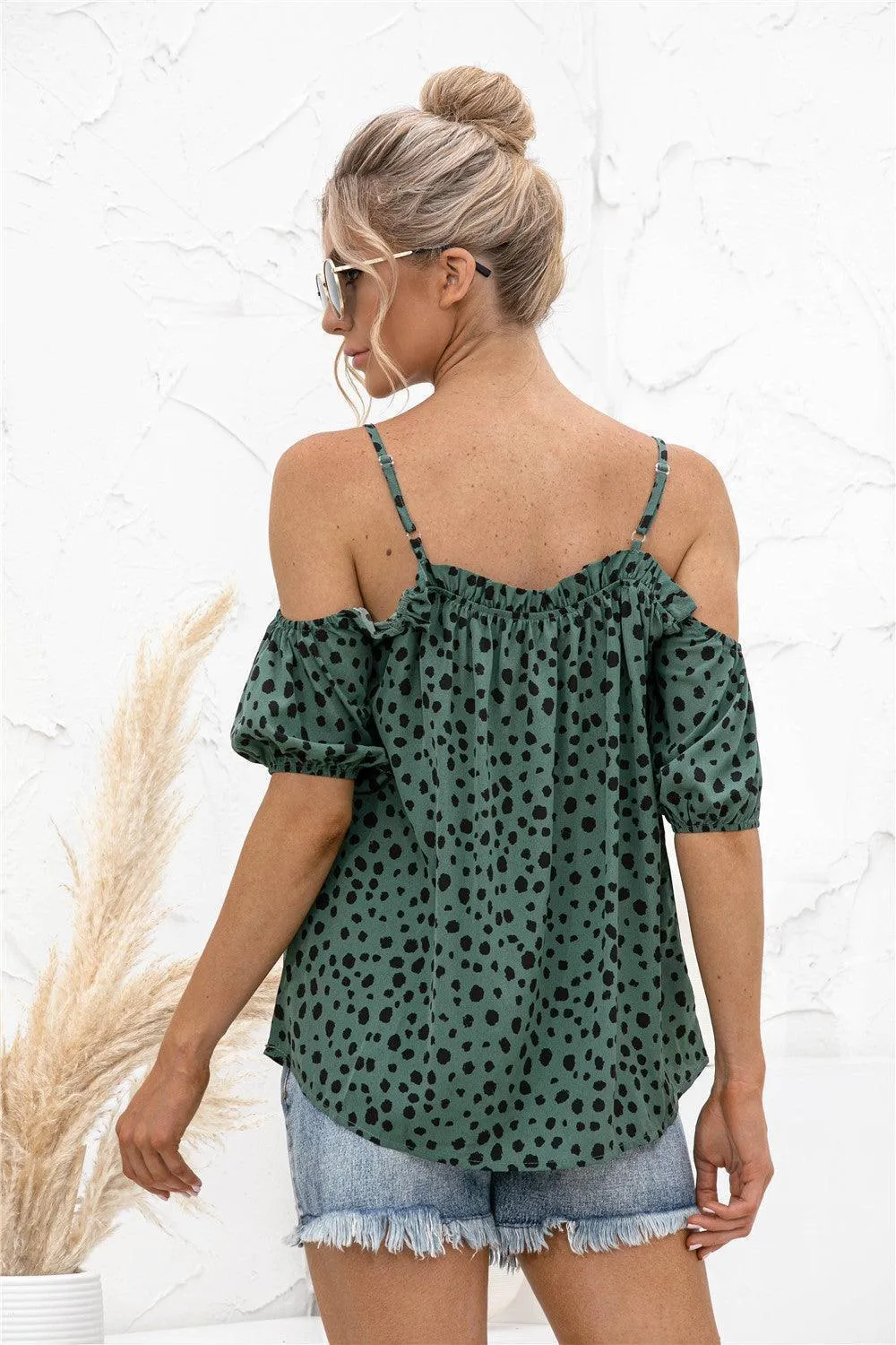 Vision Of Loveliness Cold-Shoulder Blouse