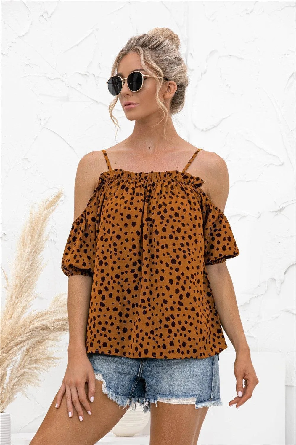 Vision Of Loveliness Cold-Shoulder Blouse