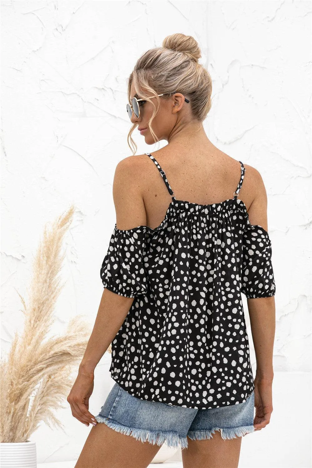 Vision Of Loveliness Cold-Shoulder Blouse