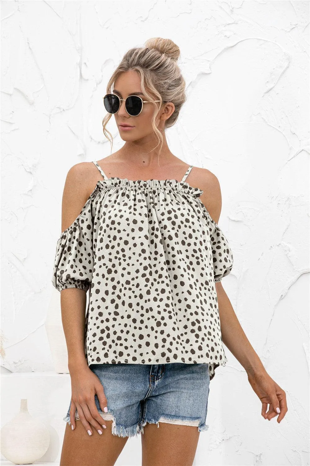 Vision Of Loveliness Cold-Shoulder Blouse
