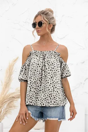 Vision Of Loveliness Cold-Shoulder Blouse