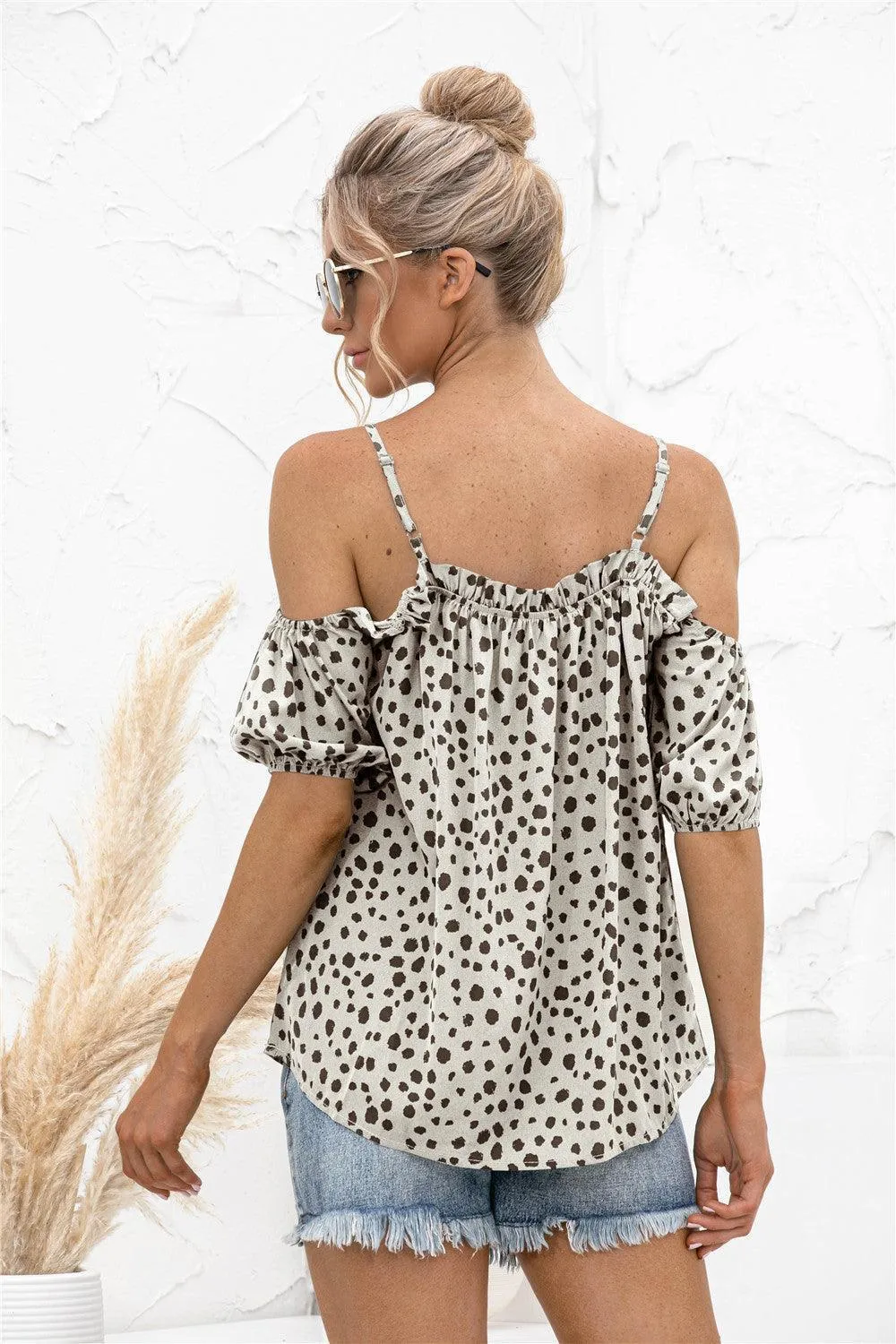 Vision Of Loveliness Cold-Shoulder Blouse