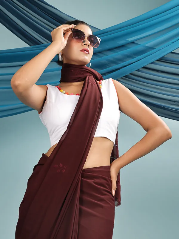 White Retro Sleeveless padded Blouse