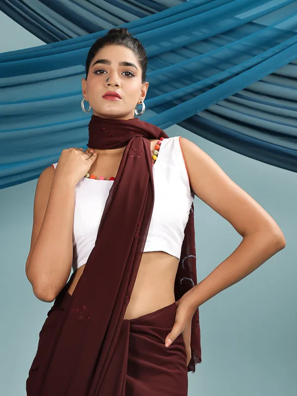 White Retro Sleeveless padded Blouse